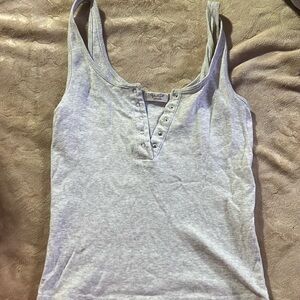 Grey John galt button up tank